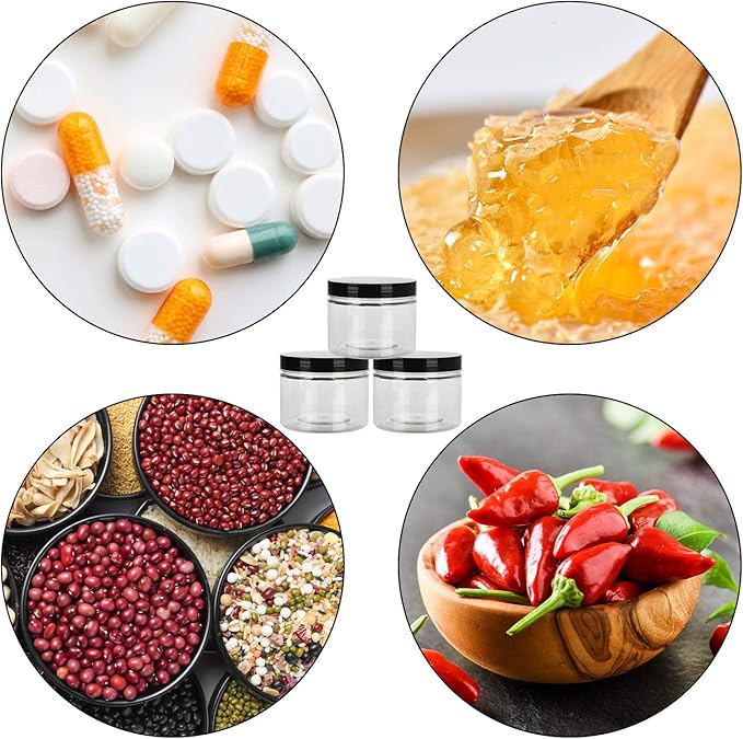 18 Pack 10oz Empty Slime Containers, Large Plastic Slime Jars Clear Slime Storage Containers with Lids, Food-Grade Plastic