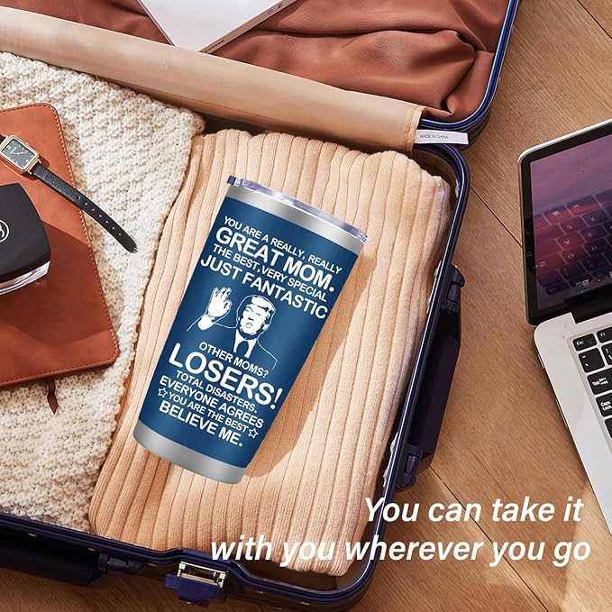 MFGNEH Gifts for Mom from Daughter,Son,Christmas Birthday Gifts for Mom,New Mama Gift,Grandma,Nana,Wife Women,Funny Mothers Day Mama Gift,20oz Blue Stainless Steel Tumbler Mug