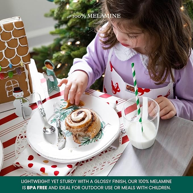 Vietri Melamine Lastra Holiday Unbreakable Stacking Soup/Cereal Bowl, Dining/Kitchen Deep Dish