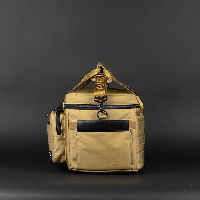 WOLFpak 20L Mini Tactical Lunch Box Cooler Bag - Water-Resistant 1000D Fabric, Insulated, Multiple Pockets, MOLLE & Patch Panel, Ideal for Work, Gym, Hiking (Khaki)