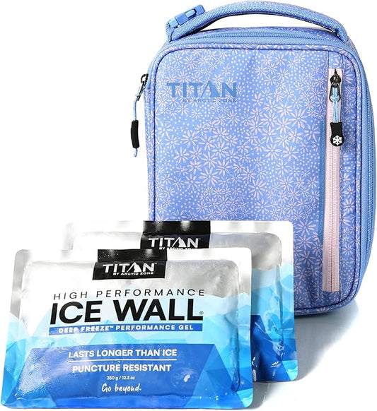 Titan Fridge Cold Upright Lunch Box With 2 250g Ice Walls®, Blooming Daises