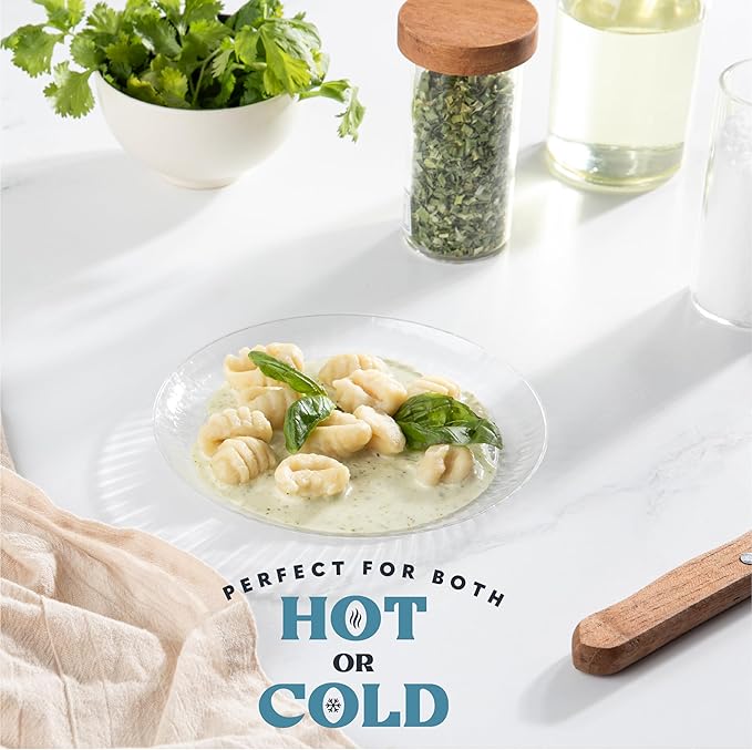 PLASTICPRO 30 Pack Crystal Like Clear Disposable 6 inch Plastic Plates Dinner Dishes Plates for Special Occasions Parties