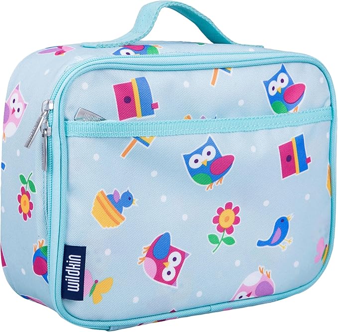 Wildkin Kids Insulated Lunch Box for Girls – Durable and Reusable for School & Travel - (Birdie)
