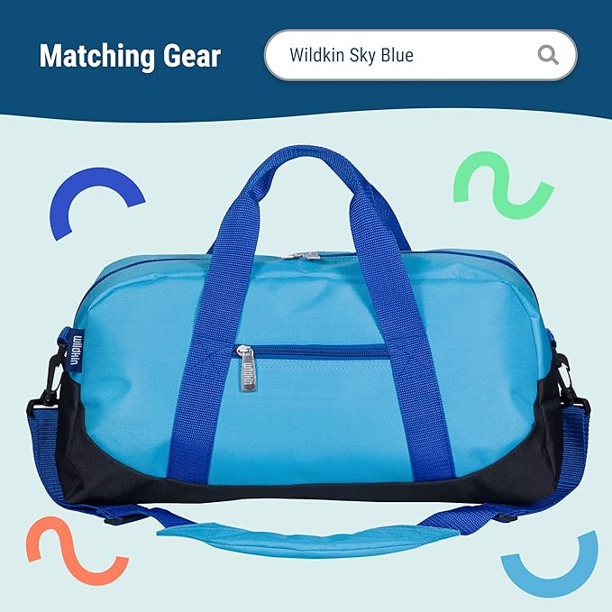 Wildkin Kids Insulated Lunch Box Bag for Boys & Girls, Reusable Kids Lunch Box is Perfect for Elementary, Ideal Size for Packing Hot or Cold Snacks for School & Travel Bento Bags (Sky Blue)