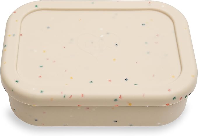 Ullabelle Leak Proof Bento Box Food-Grade Silicone Bento, BPA, Phthalate, Lead, & PVC Free - Bento Lunch Box for Daycare, Kids, & Adults - Leak Resistant Sets With Lids Snack Box Container (Beige)