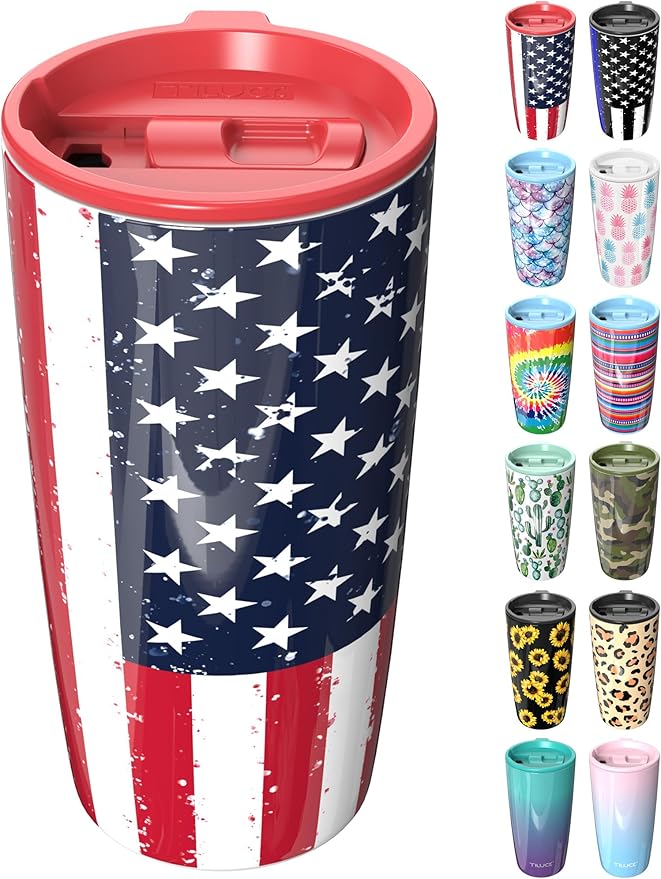 TILUCK 20 oz Tumbler with Leak-Proof Lid, Vacuum Insulated Stainless Steel Coffee Mug, Double-Walled Travel Tumbler for Hot and Cold Drinks