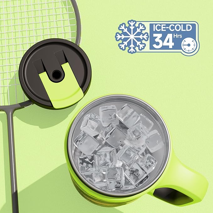 40 oz Tumbler with Handle, 2-in-1 Straw and Sip Lid, Leakproof, Dishwasher Safe, Insulated Stainless Steel Travel Coffee Mug, Keeps Cold for 34 Hours, Fits in Car Cup Holder (Furious Fast)