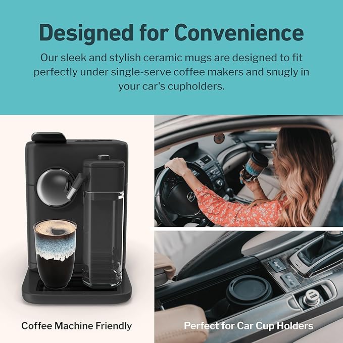 12oz Travel Coffee Mug - Unique Microwave & Dishwasher Safe Tumbler With Lid - Gifts For Women & Men