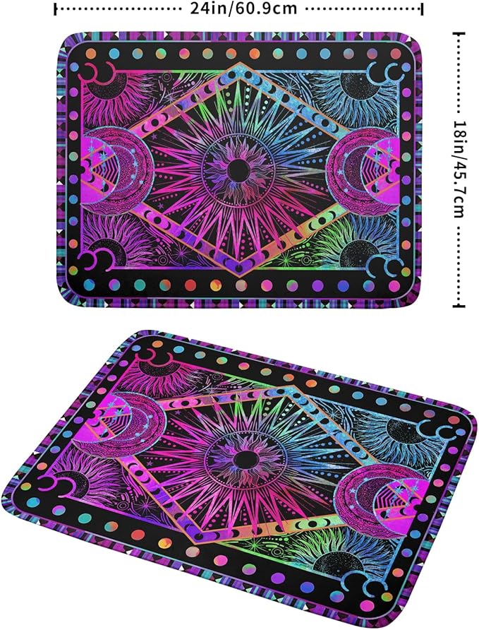 Purple Absorbent Dish Drying Mat Sun and Moon Microfiber Drying Pad for Kitchen Counter Decor Large