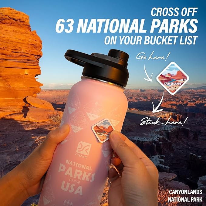 40 oz Insulated Water Bottle | Thickened Stainless Steel Vacuum Metal | Portable Sports Water Jug for Gym and Hiking with Straw, Carrier Bag, Handle Strap | BPA-Free 40 oz