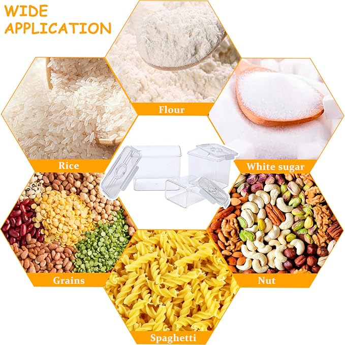 3 Pack Cereal Containers Storage Set,Airtight Food Storage Containers with Lids and Time Recording,BPA Free Dispenser Plastic Cereal Storage Keeper Kitchen,Pantry Organization Organizer Box