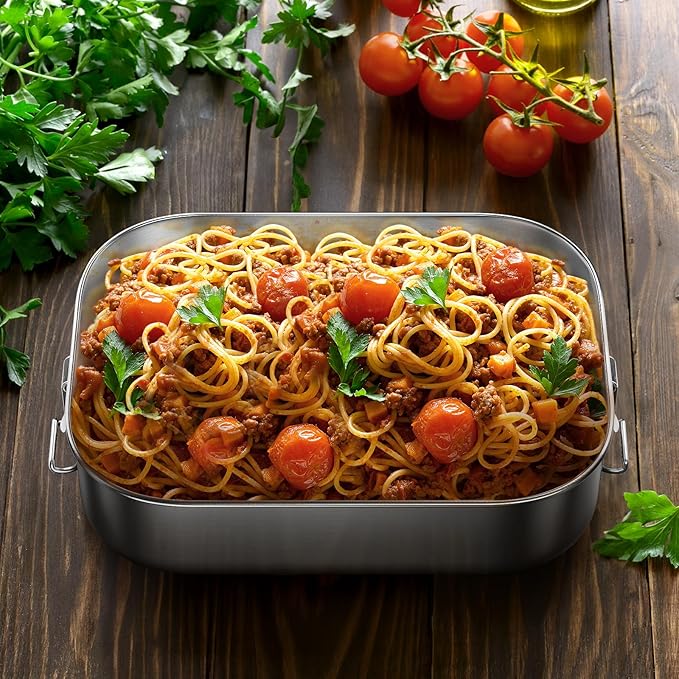 40oz Lunch Box, 1200ml Stainless Steel Lunch Containers, Metal Bento Box, Leakproof Food Storage Box for Travel, Work