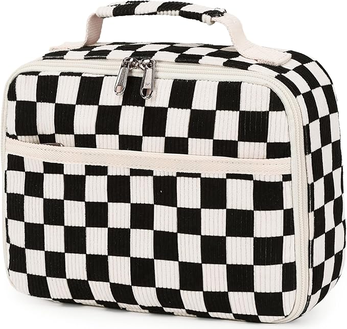 Bluboon Kids Girls Lunch Bag Insulated Lunch Box for school Corduroy Lunch Cooler Organizer School Kids Lunch Tote