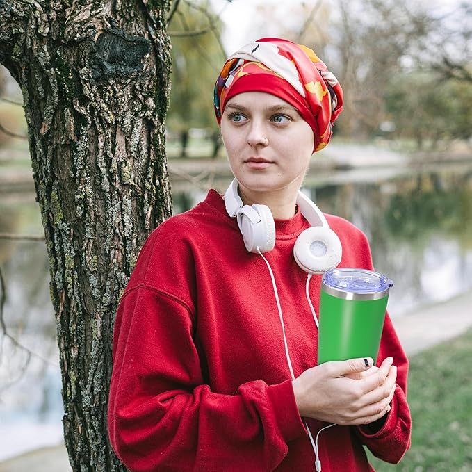 20 oz Tumbler with lid Double Wall Vacuum Insulated Tumblers Stainless Steel Coffee Mug Travel Coffee Tumbler Powder Coated Tumbler Cup Keep Hot&Cold - (Green 1 Pack)