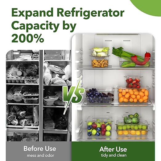 6 Pack Plastic Food Pan with Lid 1/3 Size 2.5 Inch Deep Restaurant Clear Food Storage Containers Polycarbonate Commercial Hotel Pans for Fruits Vegetables Beans Corns (6 PCS, 2.5'' Deep)