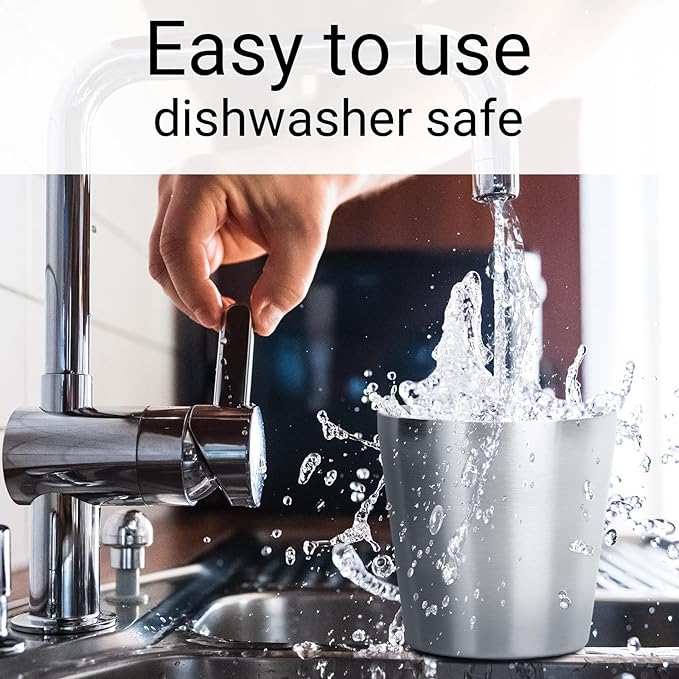 Beasea Stainless Steel Cups 6 oz, 4 Pack Small Stainless Steel Tumbler Bulk Stackable Insulated Mini Cups for Drinking Double Wall Metal Glasses Tin Cups for Home Restaurant Office Party Camping