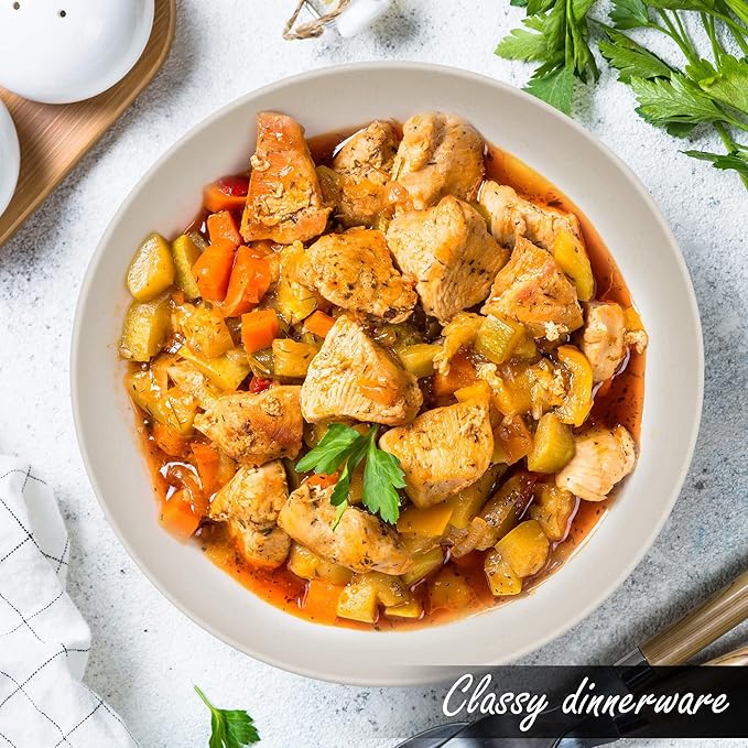 12pcs Wheat Straw Dinnerware Sets, Kitchen Unbreakable Wheat Straw Plates and Bowls Sets for College Dorm Apartment Reusable Beige