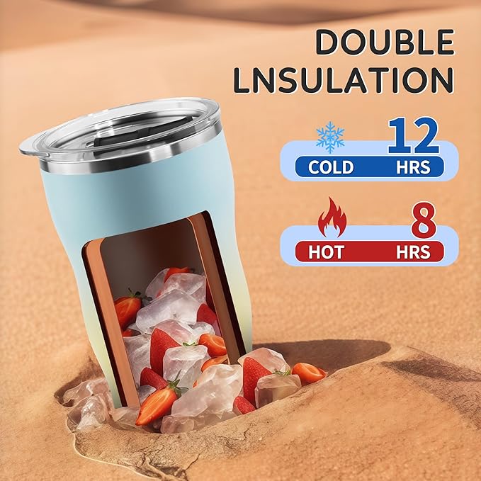 20Oz Insulated Tumbler With Straw And Lid,Spill Proof Tumbler for Iced Coffee And Hot Beverage, Double Wall Vacuum Travel Mug,Stainless Steel Straws for Tumbler, Yellow