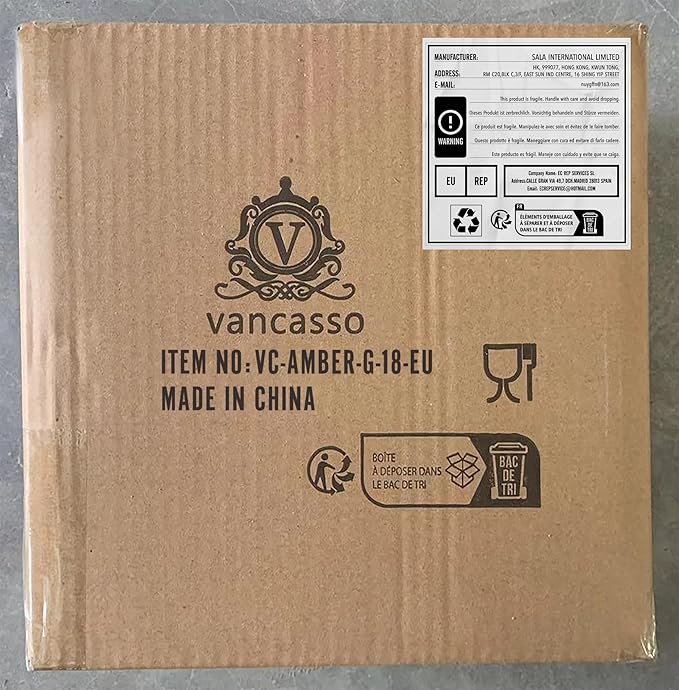 vancasso Plates and Bowls Sets, 18 Pieces Stoneware Dinnerware Sets for 6, Kitchen Dish Set Mircowave and Dishwasher Safe Dinner Set Ceramic Dishware, Turf Green, Series AMBER