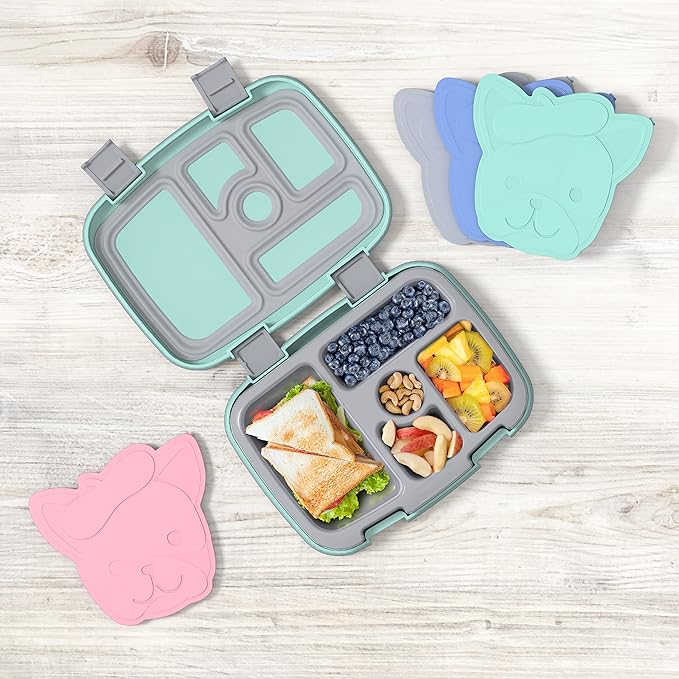 Bentgo Buddies Reusable Ice Packs - Slim Ice Packs for Lunch Boxes, Lunch Bags, and Coolers - Multicolored 4-Pack (Puppy)