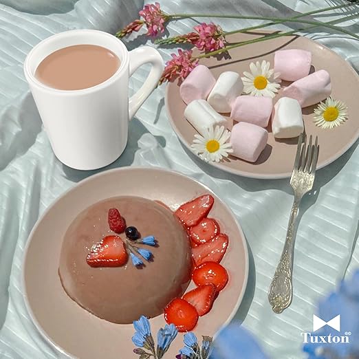 Tuxton China TRE-017 Tiara Mug, 8 oz., 3" Diameter x 3-7/8"H, Microwave and Dishwasher Safe, Oven Proof, Fully Vitrified, Ceramic, TuxCare, Healthcare, Reno/Nevada, American White/Eggshell, Pack of 36