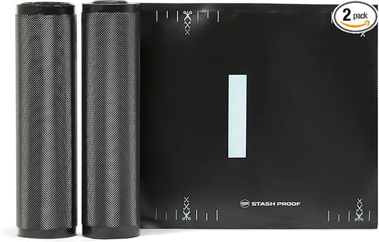 Vacuum Seal Rolls 11" x 25' 2 Pack (50 Feet Total) (Black and Black) 5.5 Mil - BPA Free Commerical Grade Food Saver for Storage, Sous Vide, and Meal Prep Sealer Bag