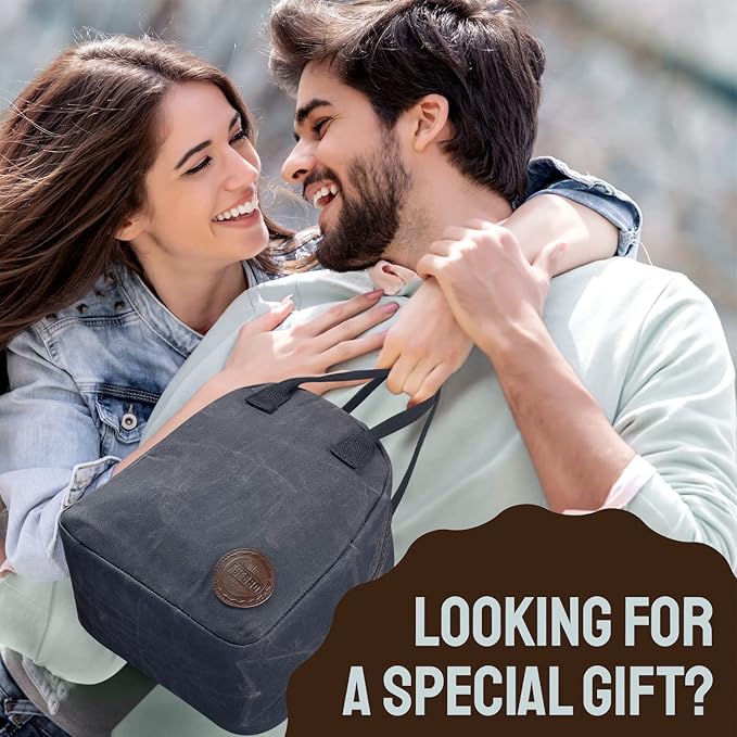 ASEBBO Lunch Tote Bag Box for Professional Women Men Reusable Insulated, Leakproof Waterproof Thermal Cooler Food Handbags High Capacity for Travel Work Picnic (Elegant Gray)