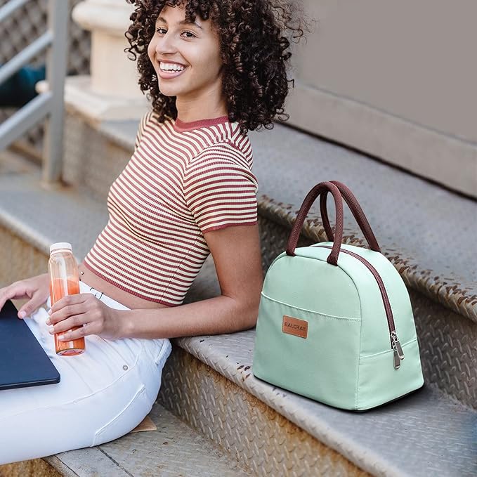 BALORAY Lunch Bag for Women Men Insulated Lunch Box for Adult Reusable Lunch Tote Bag for Work, Picnic or Travel (Mint Green)