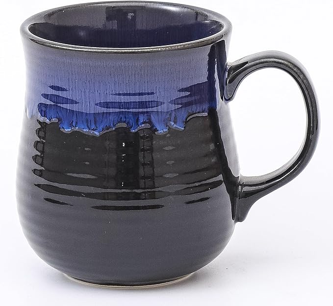 21 oz Large Ceramic Coffee Mugs, Pottery Mug Handmade, Ceramic Tea Cups with Handle for Office and Home, Dishwasher and Microwave Safe (Sky Blue)
