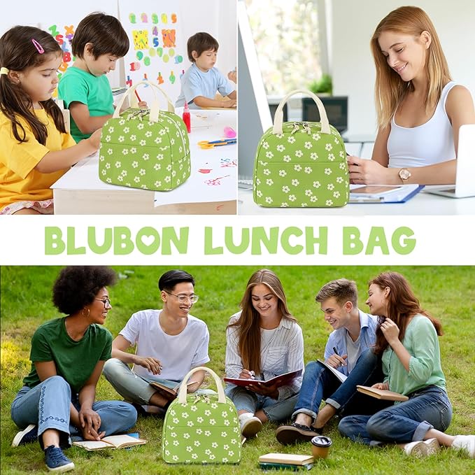 Bluboon Lunch Box for Women Cute Lunch Bag Reusable Insulated Lunch Bags Large Capacity Lunchbox Cooler for Work Picnic or Travel