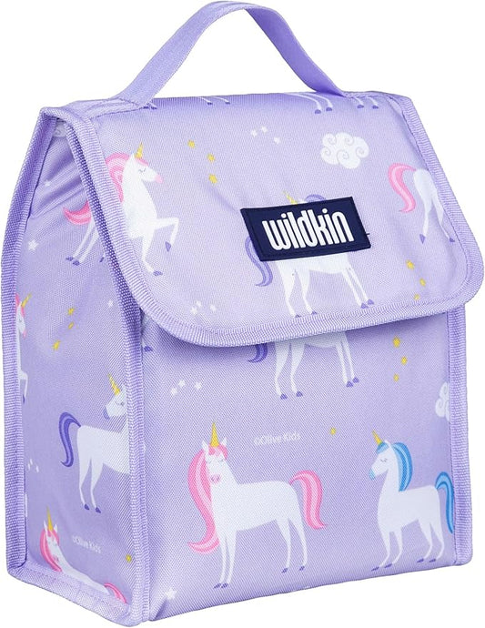 Wildkin Kids Insulated Lunch Bag – Reusable, Ideal for Hot/Cold Snacks, School & Travel - Unicorn