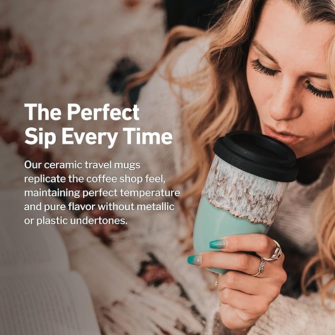 Travel Mug - Travel Coffee Mug – Reusable Coffee Cup Unique To Go Mug – Microwave & Dishwasher Safe Coffee Tumbler - Gifts For Women Men Him Her – 12oz - Nebula