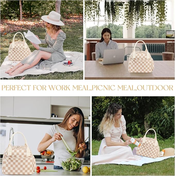CAMTOP Lunch Box for Women Men Insulated Lunch Bag Lunch Tote Bag Leakproof Thermal Cooler Large Capacity for Travel Work School Picnic