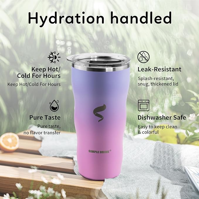 20Oz Insulated Tumbler With Straw And Lid,Stainless Steel Straws for Tumbler,Double Wall Vacuum Travel Mug,Spill Proof Tumble, Travel Cup for Iced Coffee, Pink Tumbler