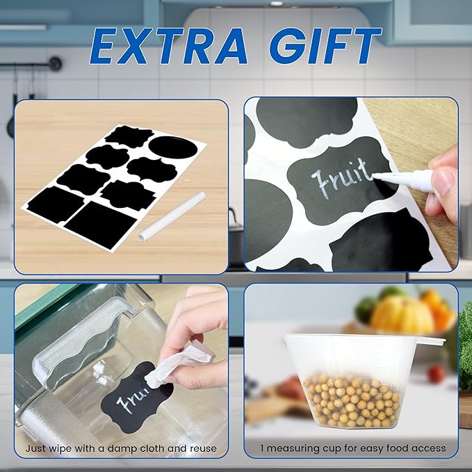 4 Pack 18 Quart Food Storage Containers with Lids, Polycarbonate Square Commercial Food Containers, NSF, Clear, New Version