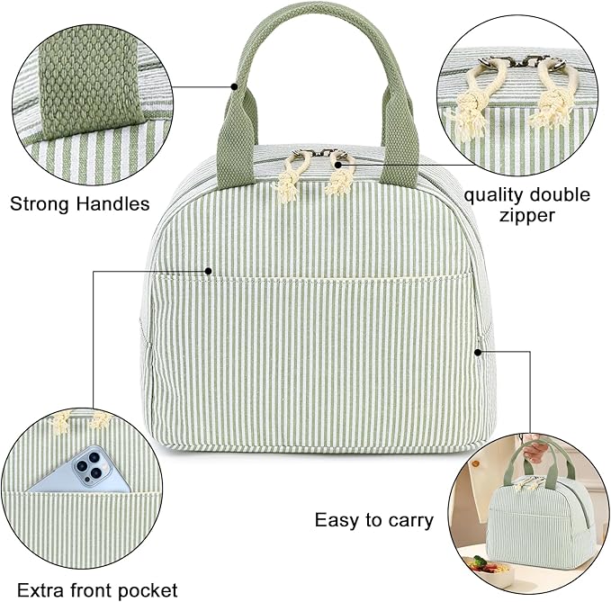 Bluboon Lunch Box for Women Cute Lunch Bag Reusable Insulated Lunch Bags Large Capacity Lunchbox Cooler for Work Picnic or Travel