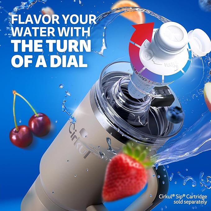 Cirkul 40oz. Ranger Stainless Steel Tumbler with Handle, All-Day StrawSip™, Double-Wall Insulated