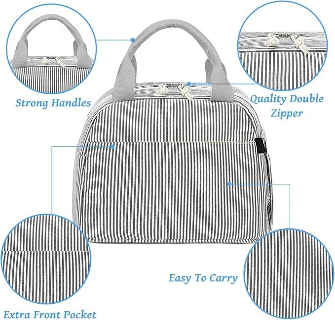 Bluboon Lunch Box for Women Cute Lunch Bag Reusable Insulated Lunch Bags Large Capacity Lunchbox Cooler for Work Picnic or Travel