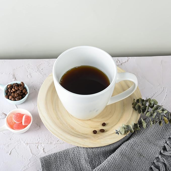 39oz Large Coffee Mug Ceramic Tea Cup for Office and Home Big Capacity with Handle also for Soup, Cereal and Salad (white)