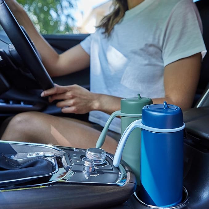 b.box Triple Insulated 23oz Water Bottle w/Stainless Steel Straw. 44 Hours Cold. Leak Proof Tumbler with Lid and Straw for Travel, Gym & School. BPA Free Sports Water Bottles.