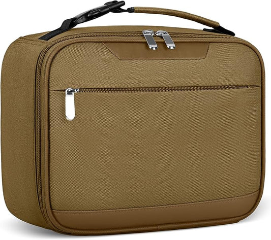 Tuwubi Kids Lunch Bag Insulated Lunch Box for Kids Small Lunch Bag for Boys/Girls Durable Lunchbox for School,Khaki 10-Can(5L)