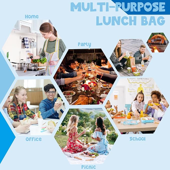 Bluboon Lunch Box for Women Cute Lunch Bag Reusable Insulated Lunch Bags Large Capacity Lunchbox Cooler for Work Picnic or Travel