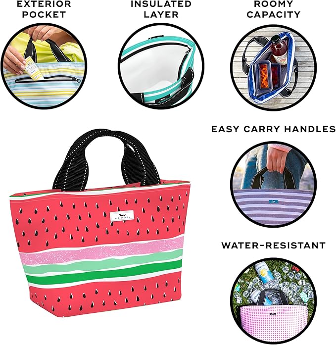 SCOUT Nooner Lunch Bag - Lightweight Insulated Soft Cooler for Women, Teachers, Nurses, Beach, Travel, Pool & Picnic Cooler