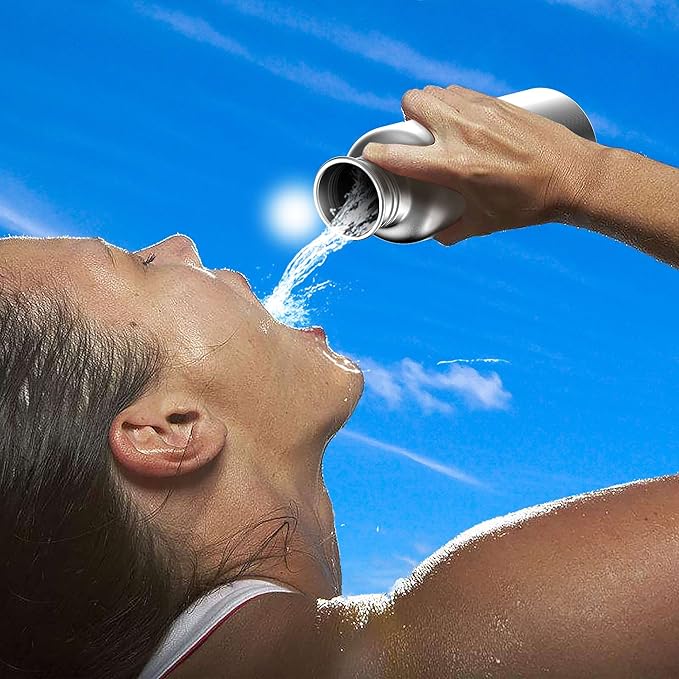 TRIPLE TREE 34 OZ Uninsulated Single Walled Stainless Steel Sports Water Bottle 18/8 Food Grade for Cyclists, Runners, Hikers, Beach Goers, Picnics, Camping - BPA Free