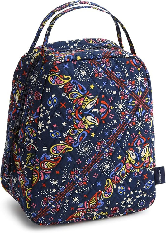 Vera Bradley Premium Cotton Lunch Bag, Starry Paisley