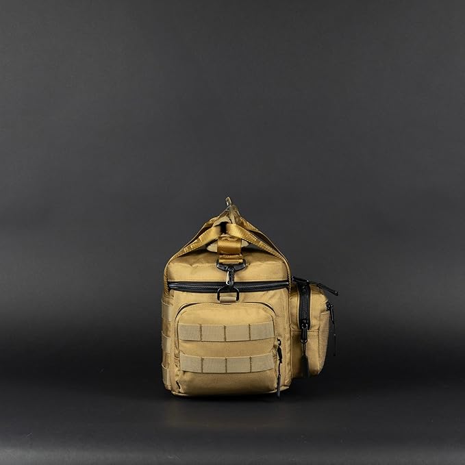 WOLFpak 9L Mini Tactical Lunch Box Cooler Bag - Water-Resistant 1000D Fabric, Insulated, Multiple Pockets, MOLLE & Patch Panel, Ideal for Work, Gym, Hiking (Khaki)