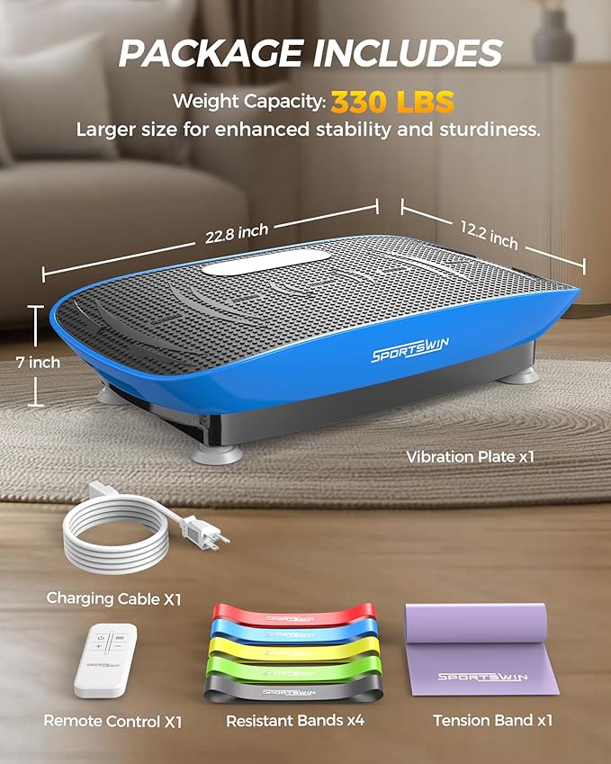 Vibration Plate Exercise Machine, Fitness Platform Shaking Full Body, Vibration Plate for Lymphatic Drainage,Motor Speed Control , Home Training Equipment for Weight Loss & Toning