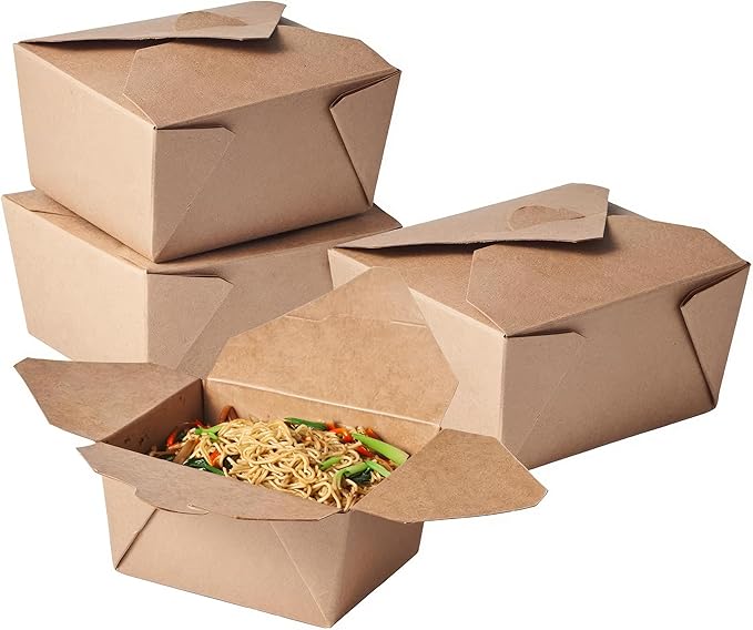 CIAO! Kraft Take Out Microwavable Food Containers, 30 oz No.1 (450/case)