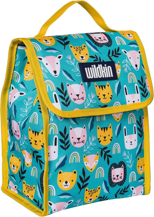 Wildkin Kids Insulated Lunch Bag – Reusable, Ideal for Hot/Cold Snacks, School & Travel - Party Animals