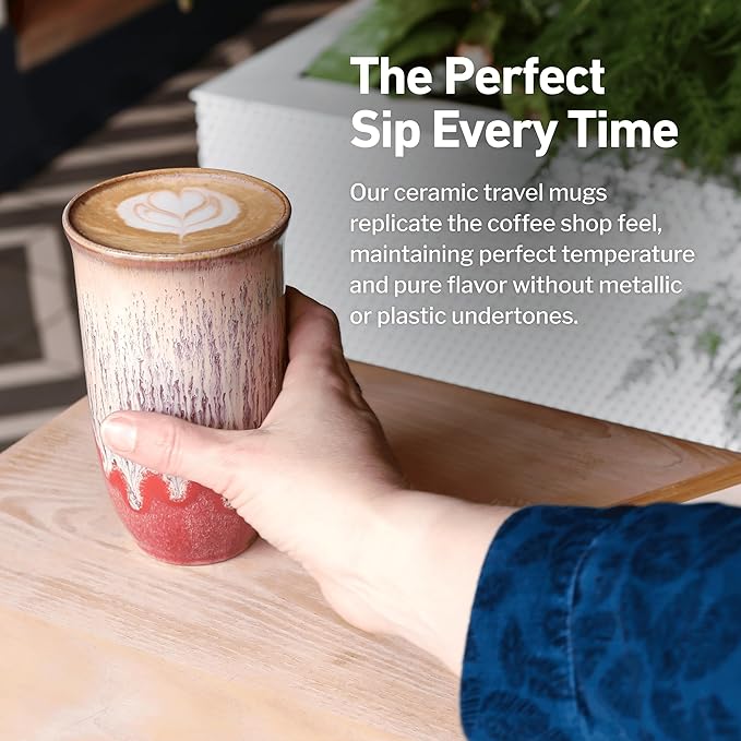 Travel Coffee Cup– Travel Coffee Tumbler – On the Go Coffee Mug – Microwave & Dishwasher Safe Green CoffeeTumbler - Gifts For Women Men Him Her – 16oz – Jupiter